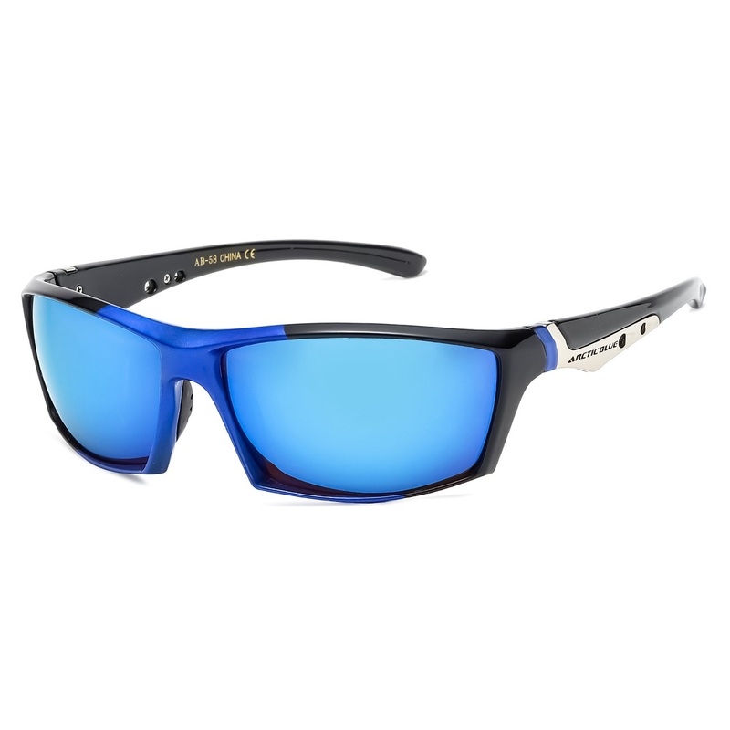 Arctic Blue Wrap Sunglasses – Anti-Glare Lens