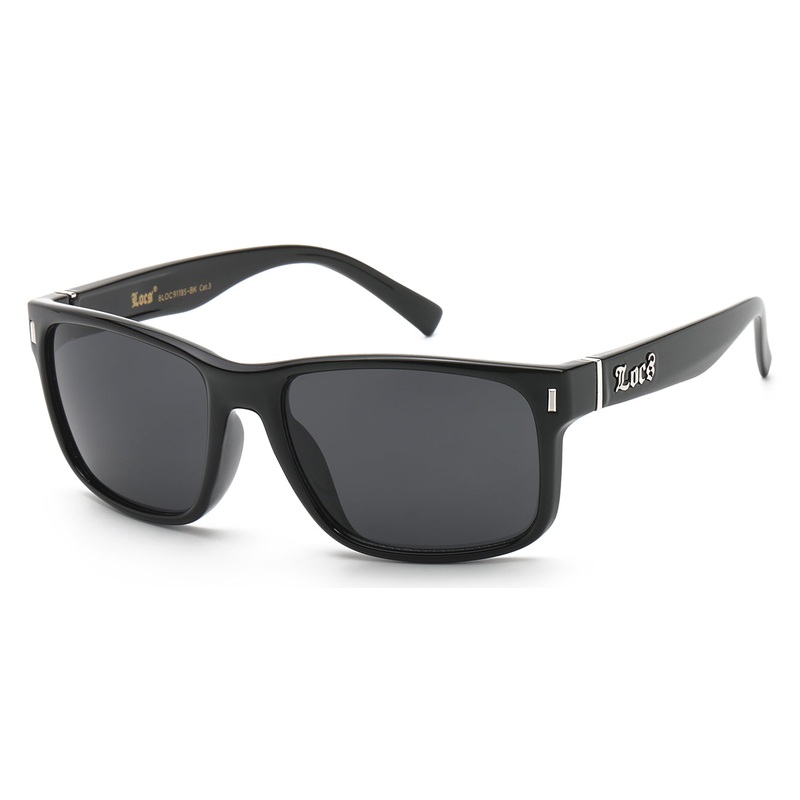 Locs Matte Black Square Wrap Sunglasses – 12 Pack