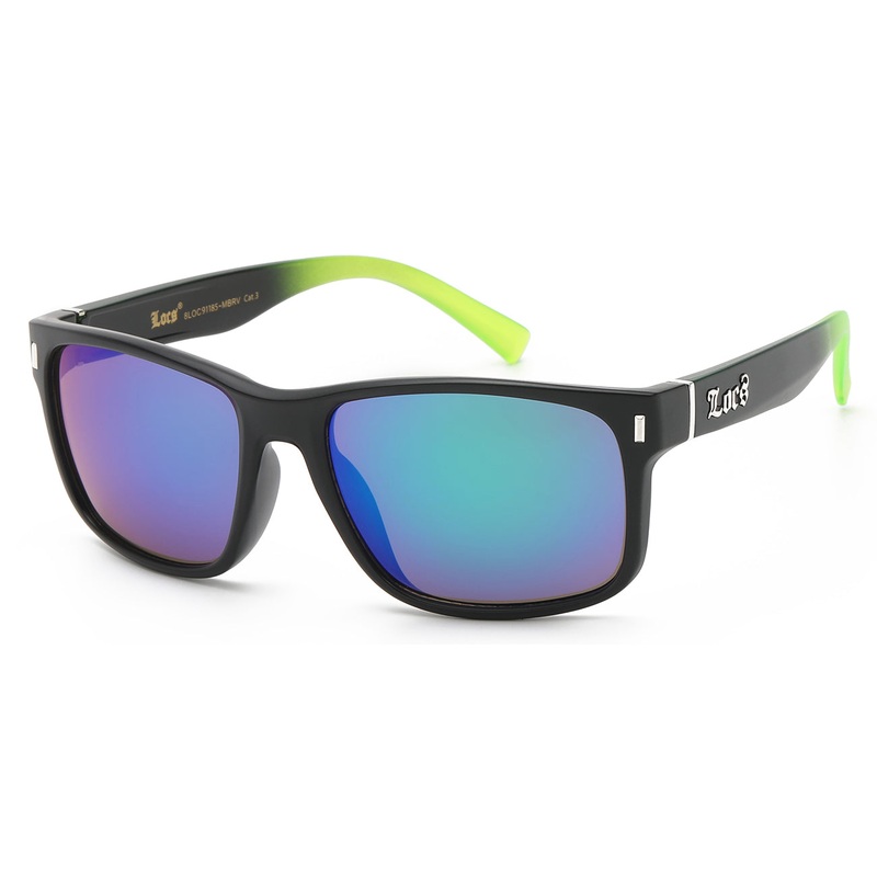 Locs Matte Black Square Wrap Sunglasses – Set of 12