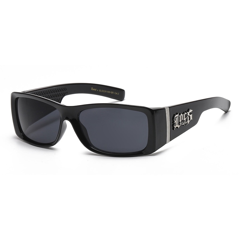 Locs Matte Black Wrap Sunglasses – Set of 12