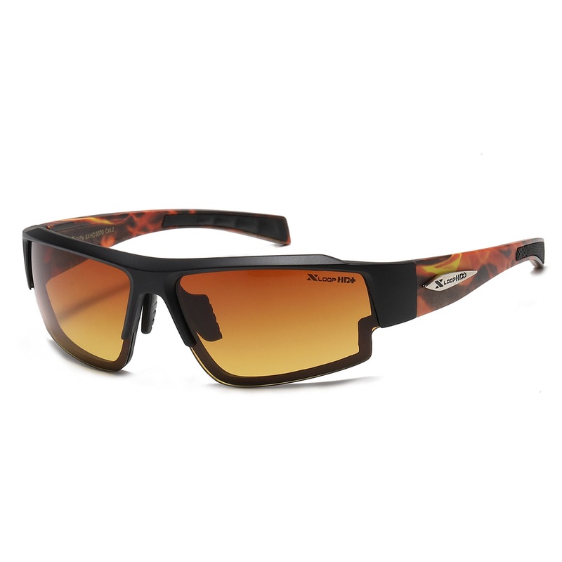 XLoop HD Sports Wrap – Brown/Orange Gradient Sunglasses