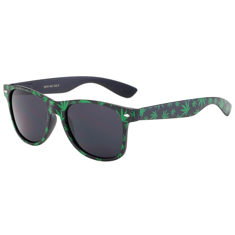 Cannabis Print Frame Unisex sunglasses