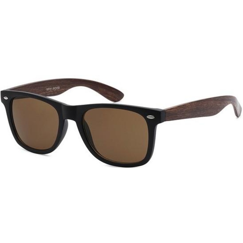 Classic Iconic Profile with Contemporary Wood Pattern Sunglasses