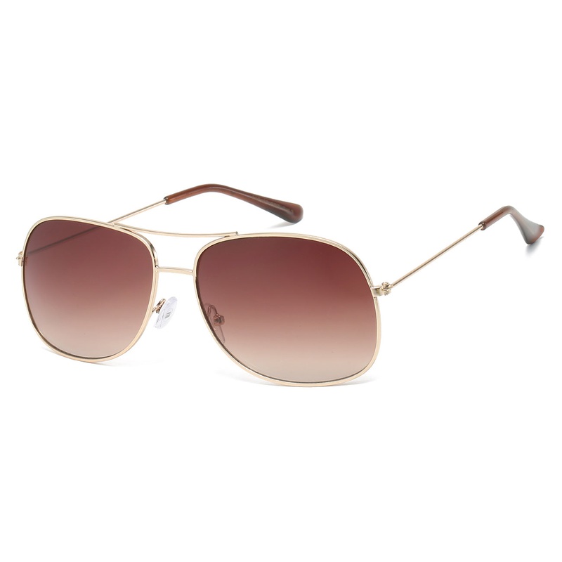 Classic Pilot Sunglasses – Metal Frame, Color Mirror Lens