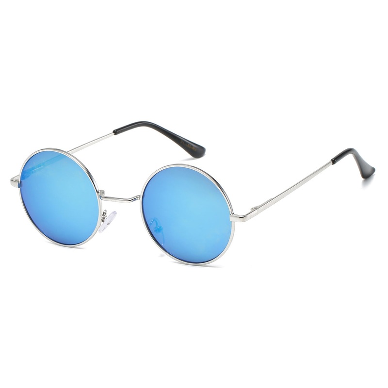 Classic Round Sunglasses – Metallic Frame
