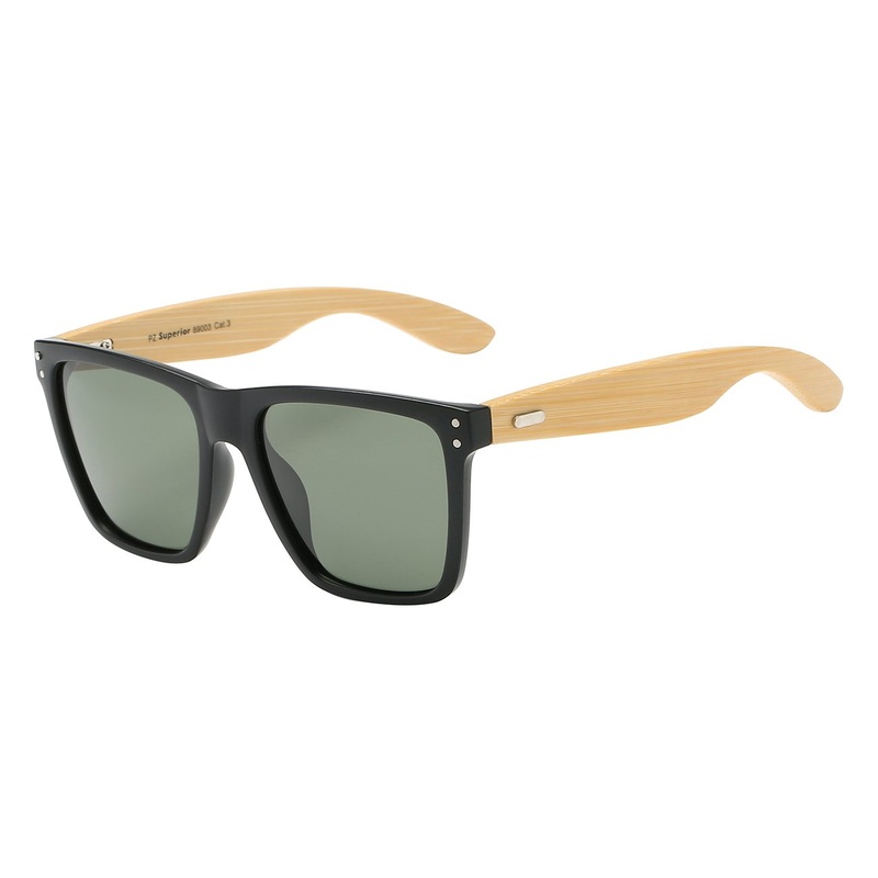 Eco-Friendly Bamboo Temple Polarized Sunglasses