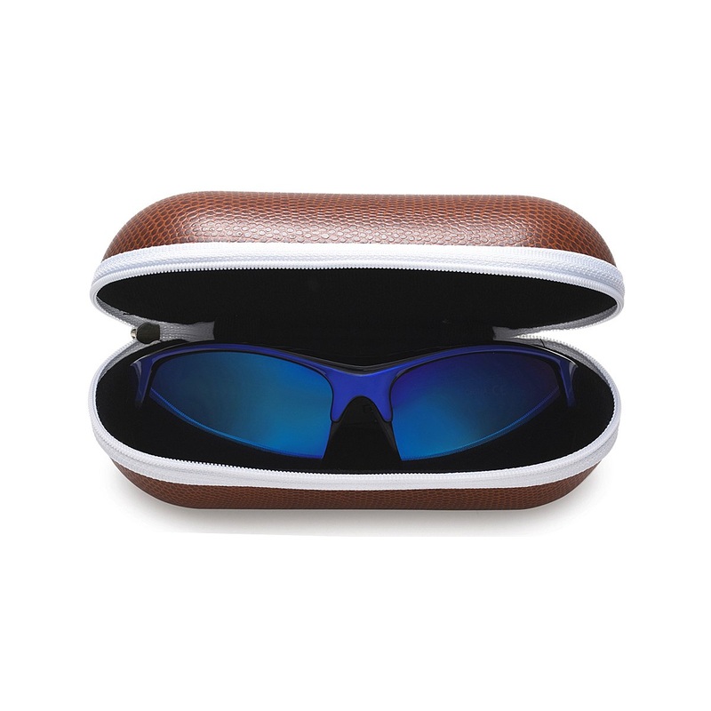 FOOTBALL FAUX PIGSKIN ZIPPER CLAM SHELL CASE