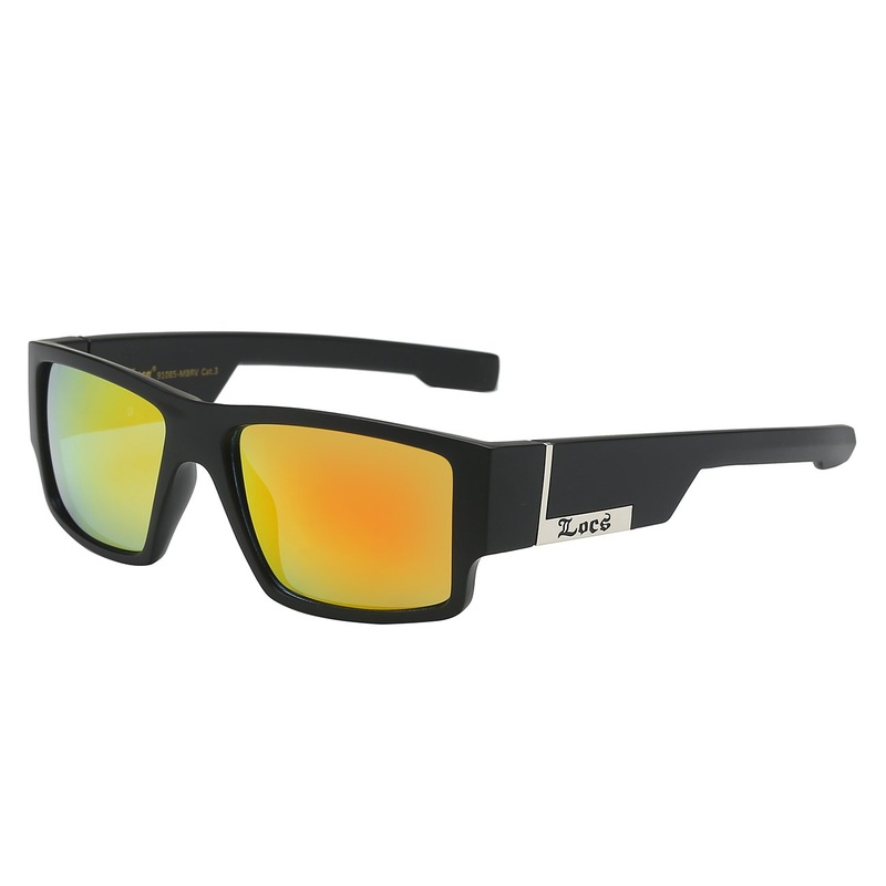 LOCS MBRV Mirror Lens Square Wrap Unisex Shades