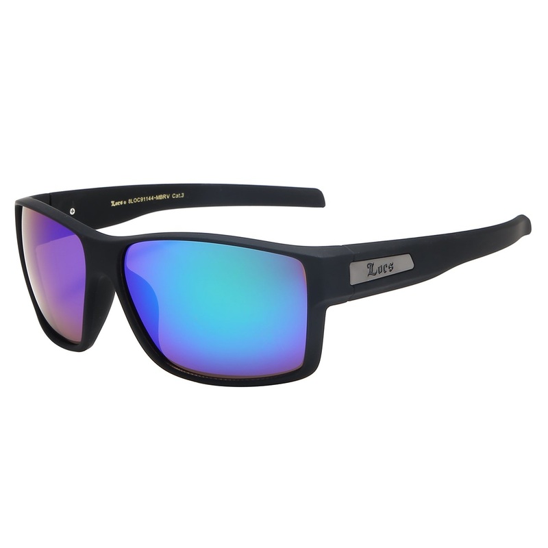 LOCS Robust Mirror Lens Square Frame Sunglasses