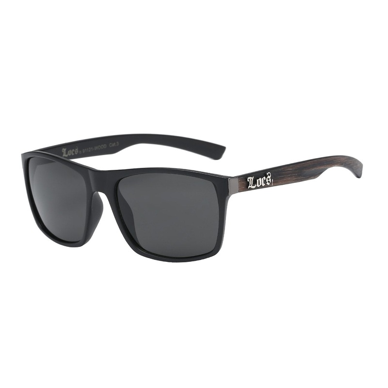 LOCS WOOD PRINT TEMPLE SUNGLASSES