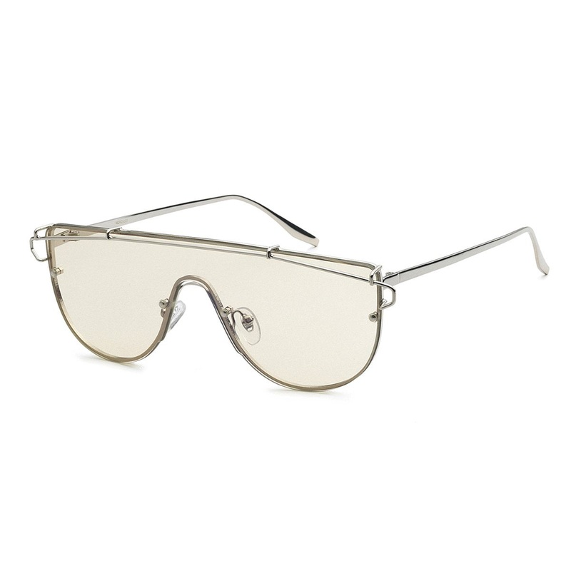 Metal Frame Sunglasses with Clear Lens