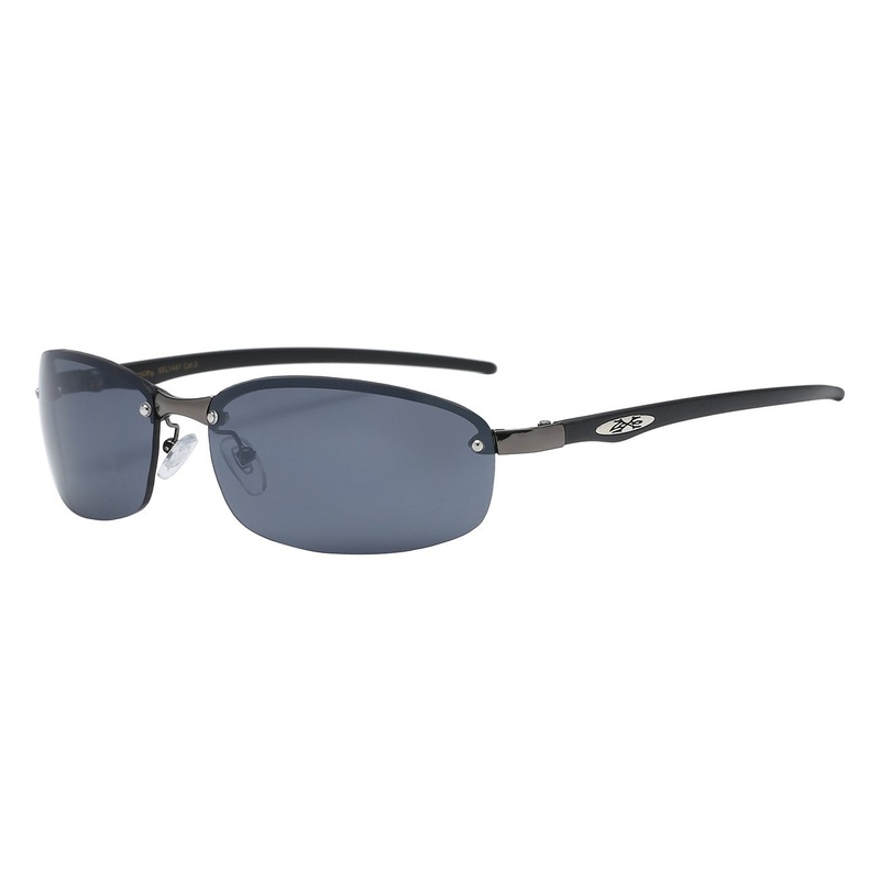 Metallic Semi Rimless Wrap Unisex Sunglasses