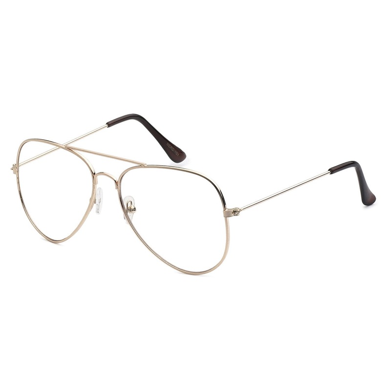 NERD EYEWEAR CLASSIC AVIATOR CLEAR LENS SUNGLASSES