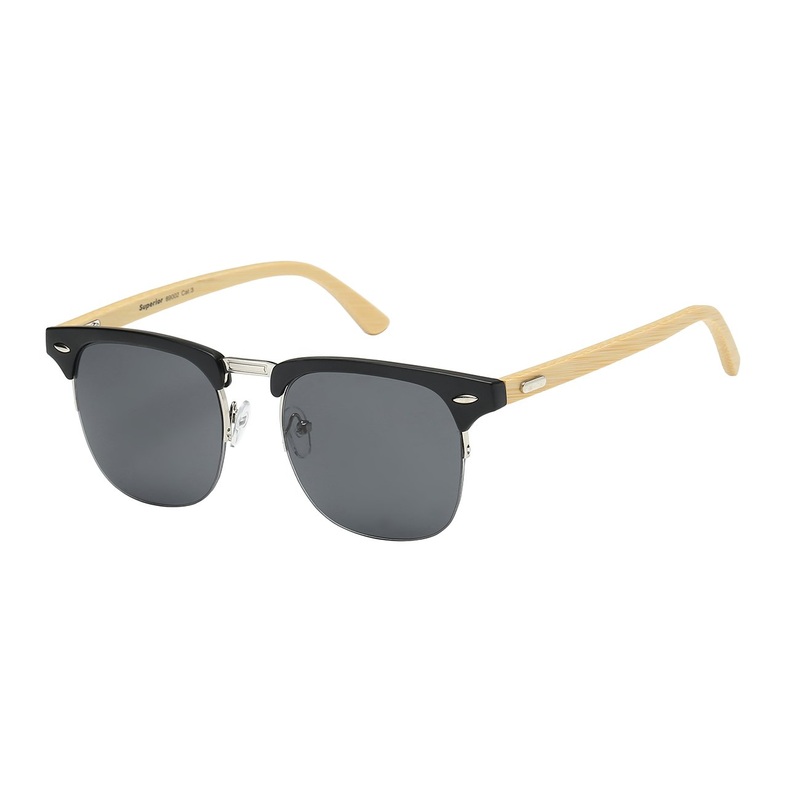 SUPERIOR RETRO BAMBOO TEMPLE SUNGLASSES