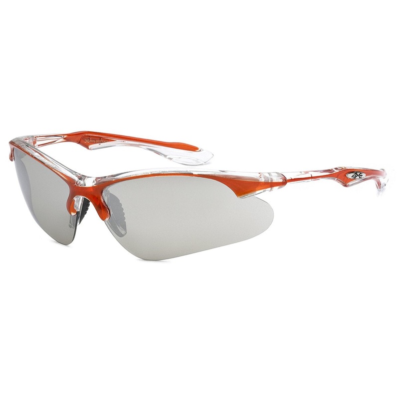 XLOOP CRYSTAL TWO TONE SPORTS WRAP SUNGLASSES