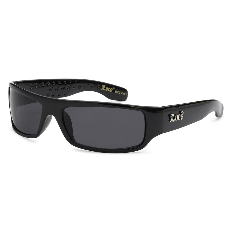 LOCS 8LOC9003-BK POLISH BLACK MEN’S SUNGLASSES