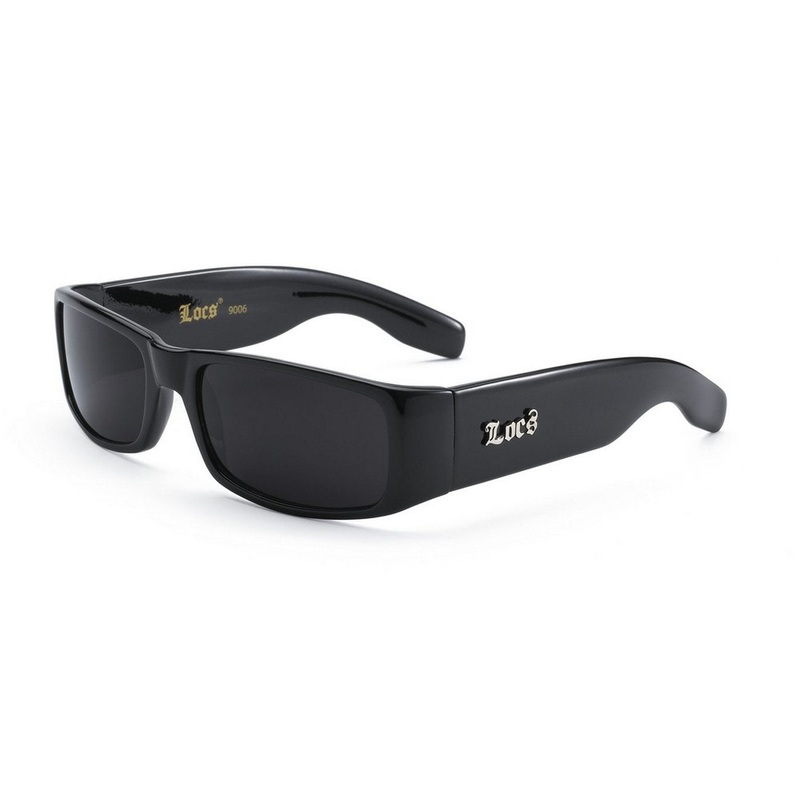 LOCS 8LOC9006-BK POLISHED BLACK MEN’S SUNGLASSES