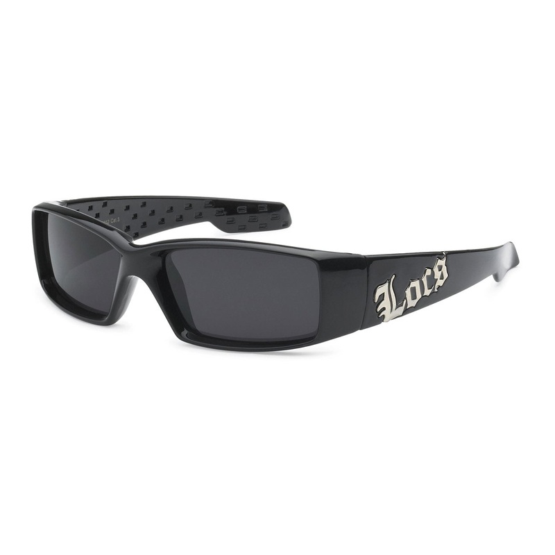 LOCS 8LOC9052-BK POLISH BLACK MEN’S SUNGLASSES