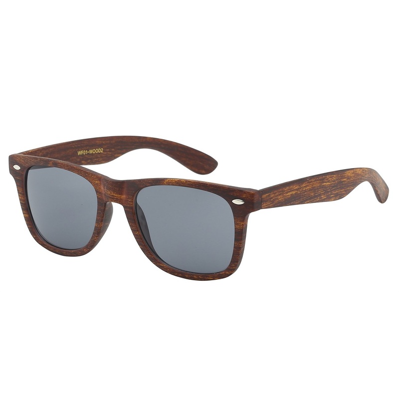 Retro Rewind Wood Chic Trendy Sunglasses