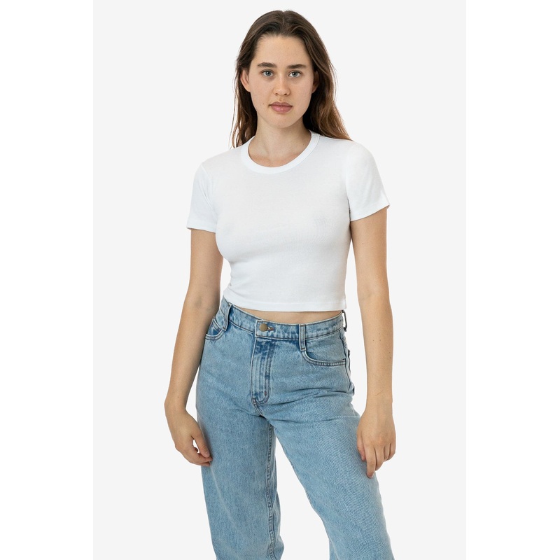 4325 – Baby Rib Short Sleeve Crop Tee