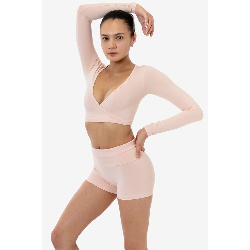 83077GD – Garment Dye Long Sleeve Wrap Top