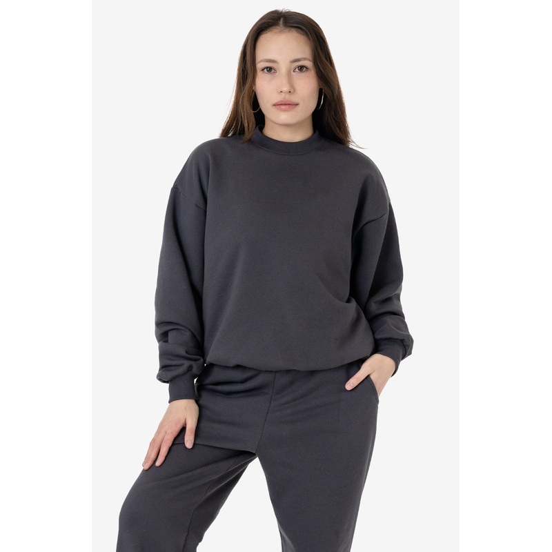 MWF1047 Unisex – 10 oz. Mid-weight Poly Cotton Fleece Wide Crewneck