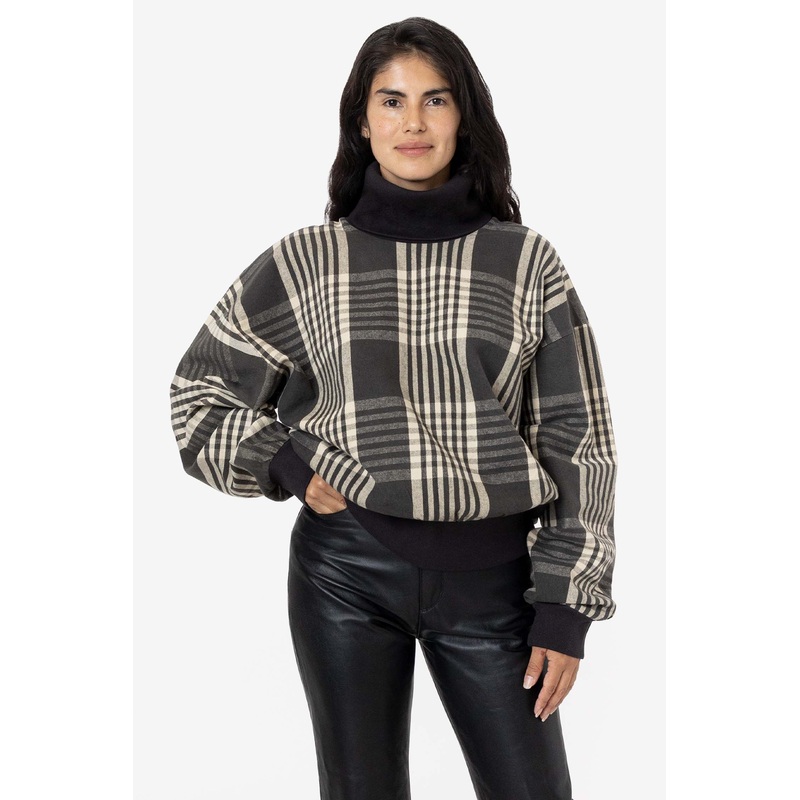 RCF01 – Flannel Turtleneck Sweater with Heavy Cotton Rib