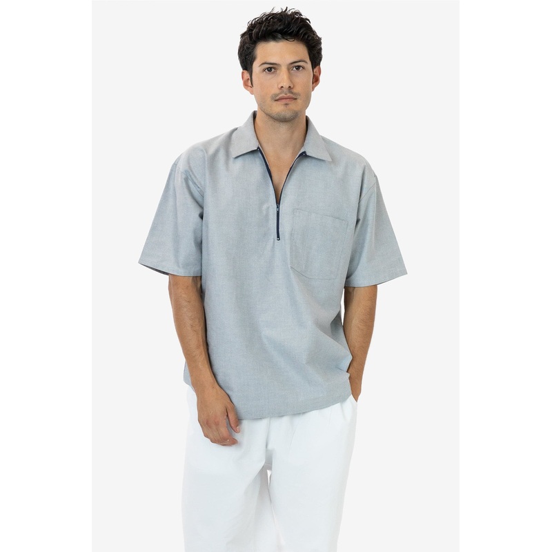 RCP409 – Oxford Zip-Up Work Shirt