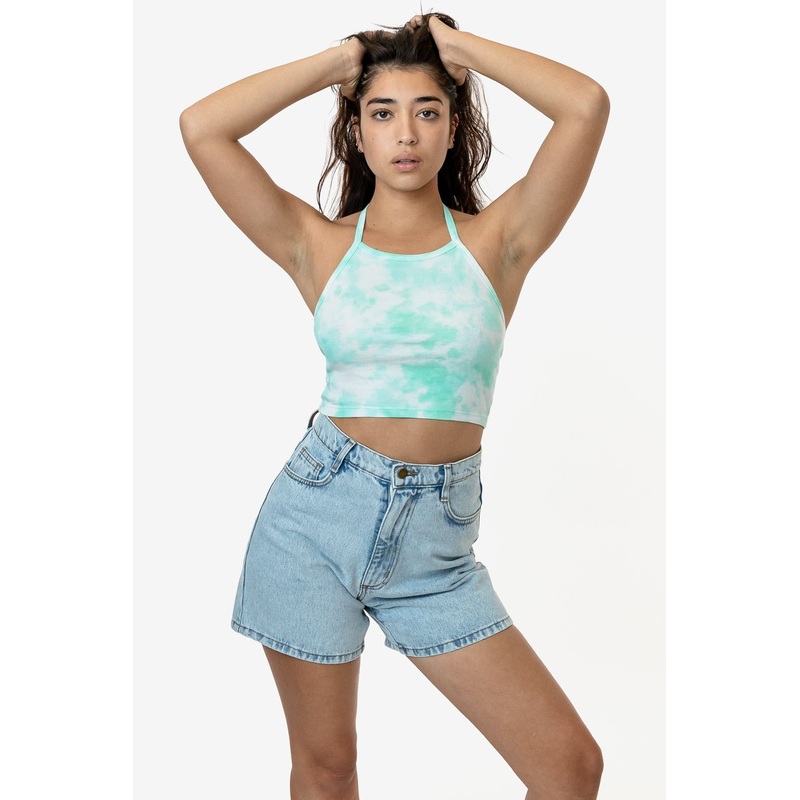 43091TD – Tie Dye Baby Rib Halter Top