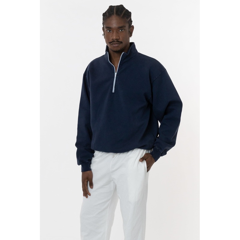 CF408GD – 10 oz. Garment Dye Cotton Fleece Half Zip Pullover