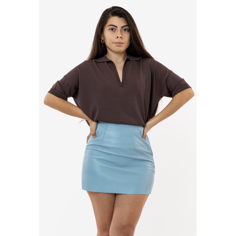 RFK371 – Viscose Nylon Oversized Knit Polo