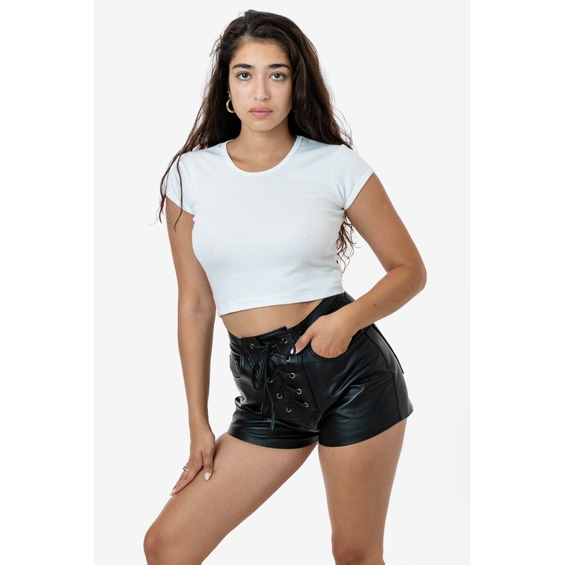 RLH746 – Leather Front Tie Up Short