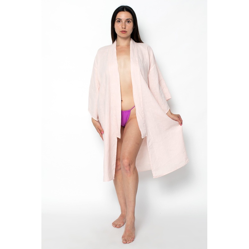 RLIN01GD – Linen Kimono Robe