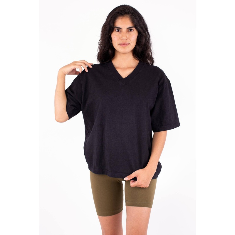 1456GD – Boxy V-Neck Short Sleeve T-Shirt