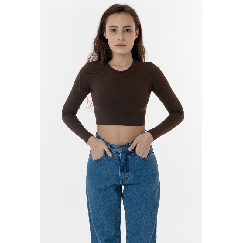 83079GD – Garment Dye Long Sleeve Crop Top