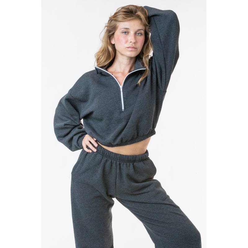 F396 – Flex Fleece Half Zip Cropped Pullover