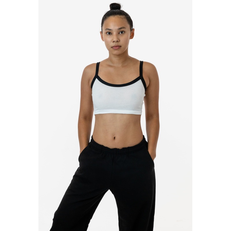 FF016 – Poly Cotton Cropped Spaghetti Tank Top