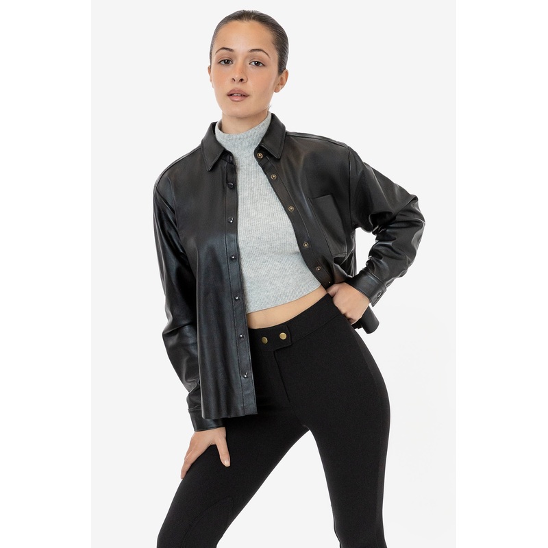 RLH3027 – Leather Button Up