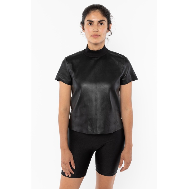 RLTH3401 – Leather Mockneck Tee