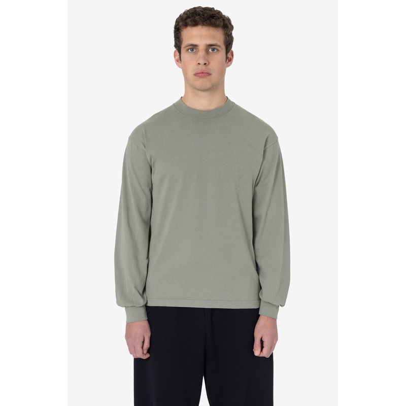1406GD – Long Sleeve Garment Dye Mockneck T-Shirt