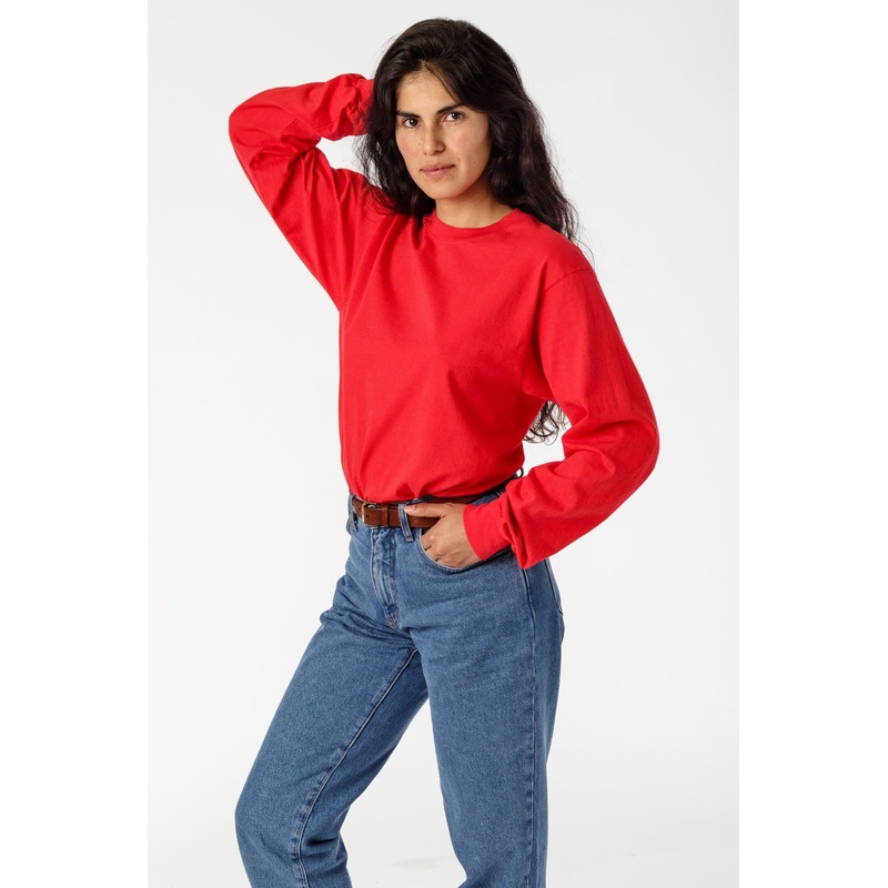 1807GD Unisex – 6.5oz Long Sleeve Garment Dye Crew Neck T-Shirt