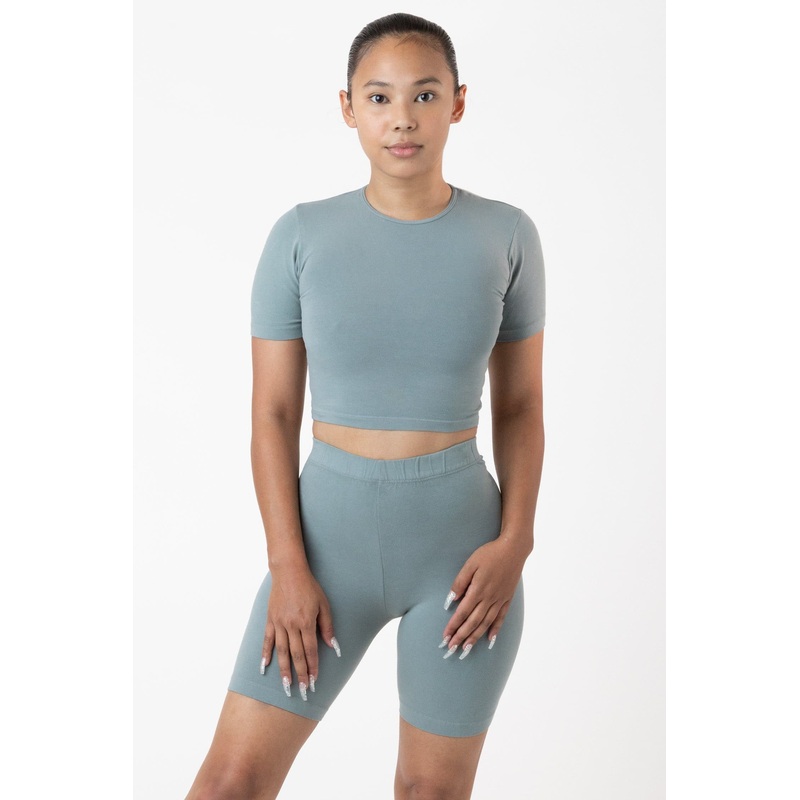 83078GD – Garment Dye Short Sleeve Crop Top