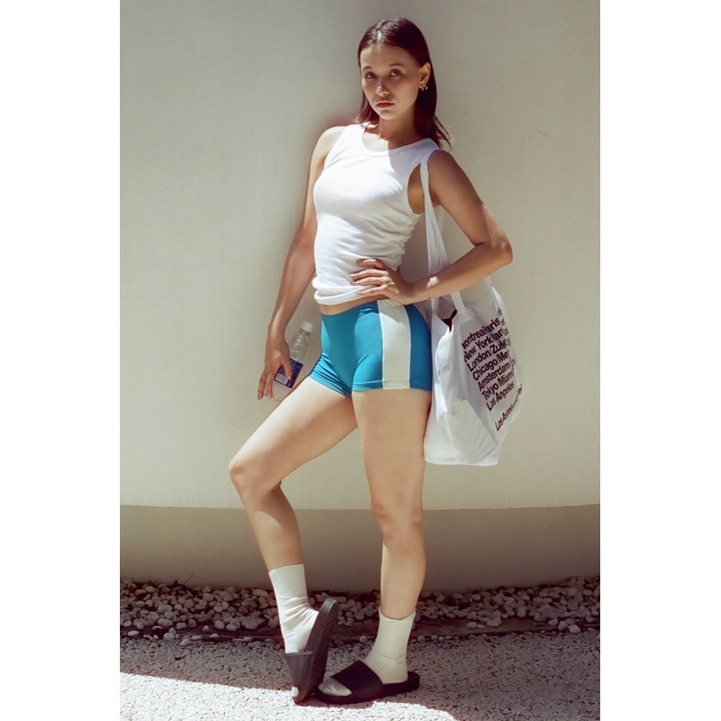 RNT532 – Nylon Tricot 2-Tone Mini Shorts