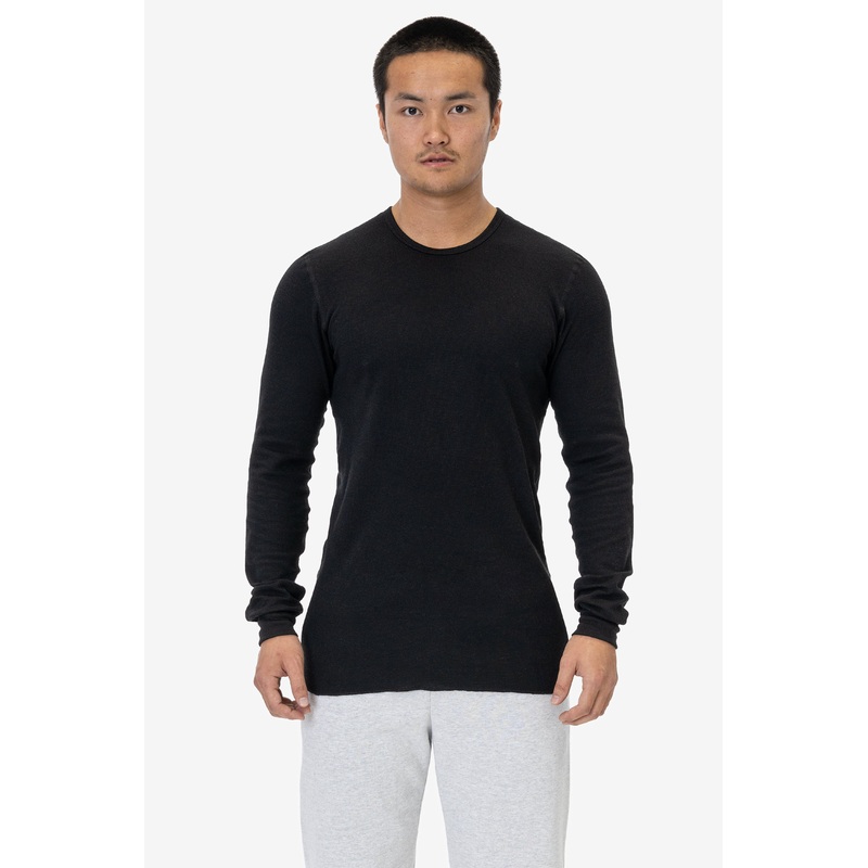 T407 – Poly-Cotton Thermal Long Sleeve Crewneck