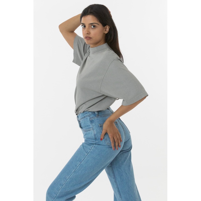 1825GD Unisex – Oversized Short Sleeve High Mockneck T-shirt