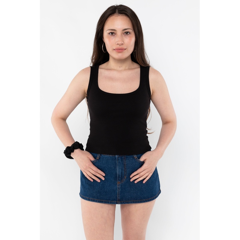 43055 – Baby Rib Square Neck Tank Top
