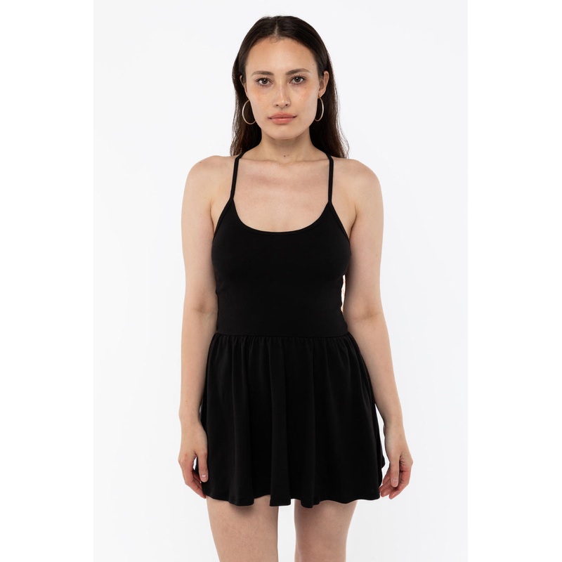 43206X – Baby Rib Cross Back Summer Mini Dress