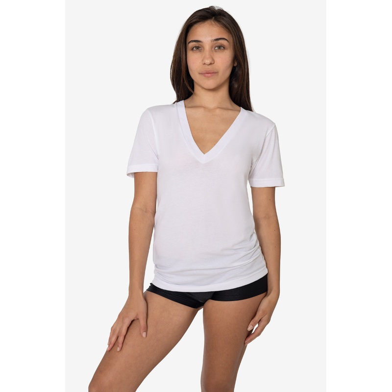6456 – 40/1 Jersey Deep V-Neck T-Shirt