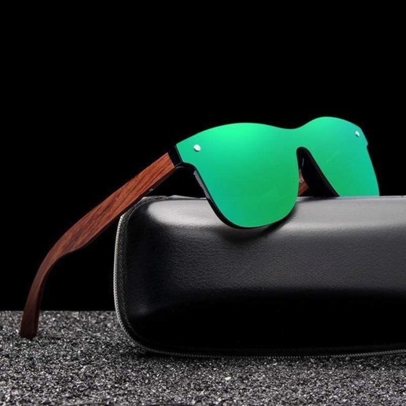Men Natural Wooden Polarized Sunglasses