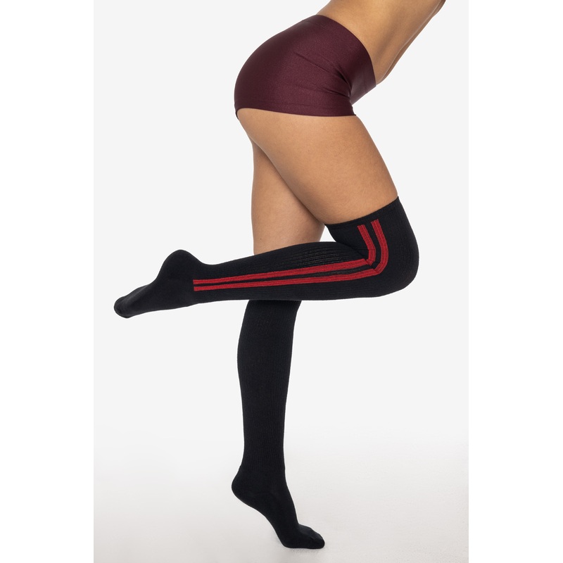 SCRSTRSOCK – Classic Soccer Stripe Over The Knee Sock